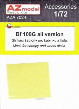 1:72 Bf 109G masky pro kabinu a kola