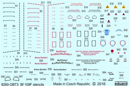 1:48 Bf 109F popisky