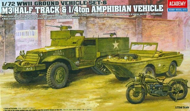1:72 M3 Half Track + 1.4 ton Amphibian Vehicle