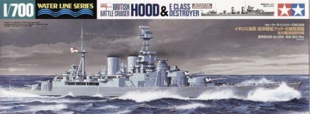 1:700 British Battle Cruiser Hood & E Class Destroyer