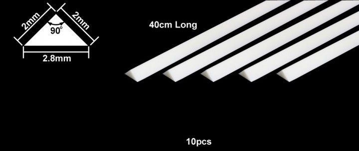 2mm Triangle Plastic Beams (10pcs.)