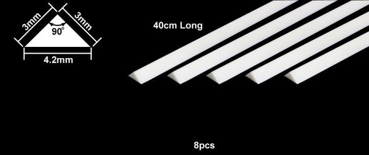 3mm Triangle Plastic Beams (8pcs.)