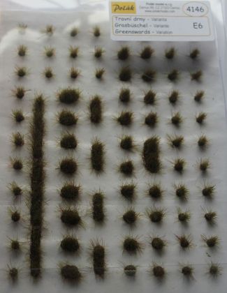 Drny- výška 6mm  - Zel.střední + Hnědá 78ks