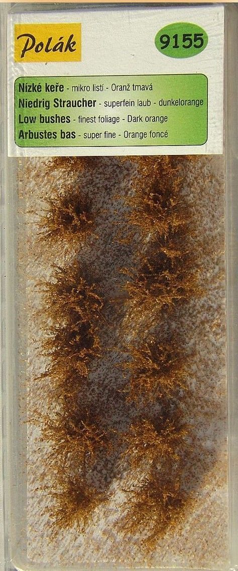 Nízké keře - mikro listí - Oranž tmavá 14ks