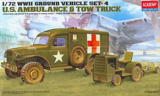 1:72 U.S. Ambulance + Towing Tractor