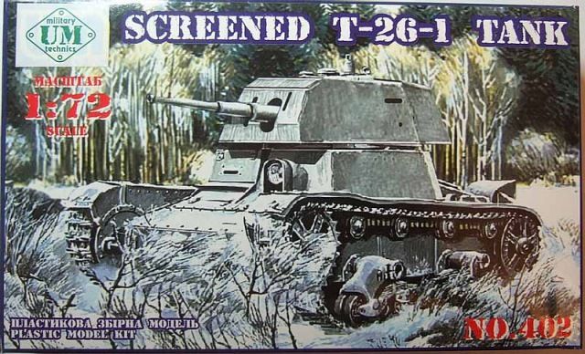 1:72 Screened T-26-1 Tank