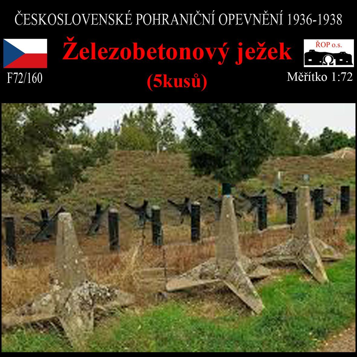1:72 Železobetonový ježek (5 kusů)