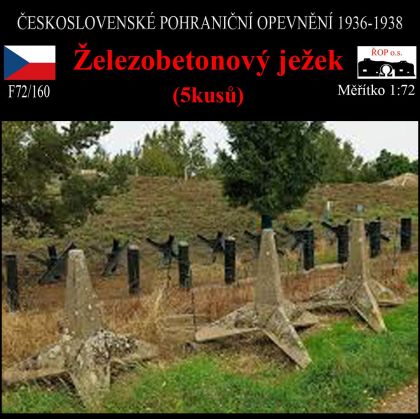 1:72 Železobetonový ježek (5 kusů)