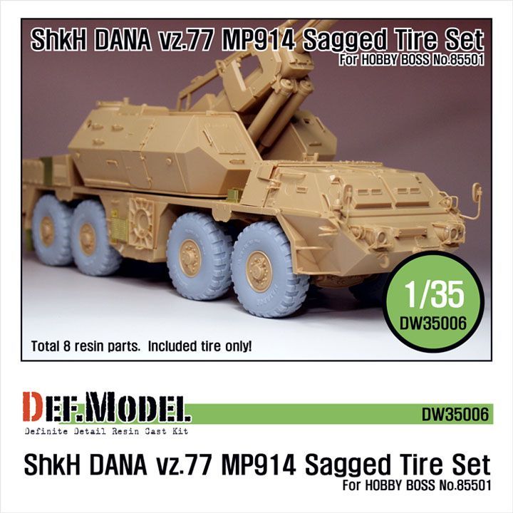 1:35 Sz77 DANA ShKH MP914 Sagged Tire set (for Hobbyboss 1:35 )
