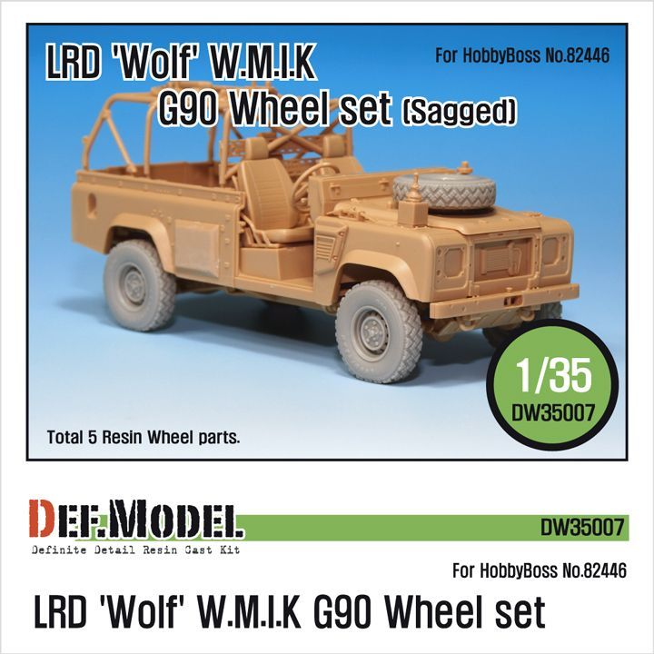 1:35 LRD XD Wolf 'W.M.I.K' G90 Sagged Wheel set (for Hobbyboss 1:35 )