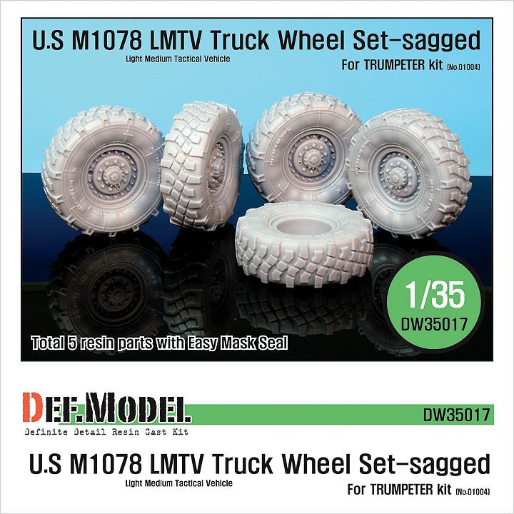 1:35 M1078 LMTV Truck Sagged Wheel set (for Trumpeter 1:35 )