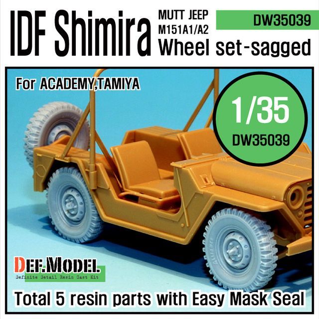 1:35 IDF M151 Shimira sagged wheel set (for Academy 1:35 )