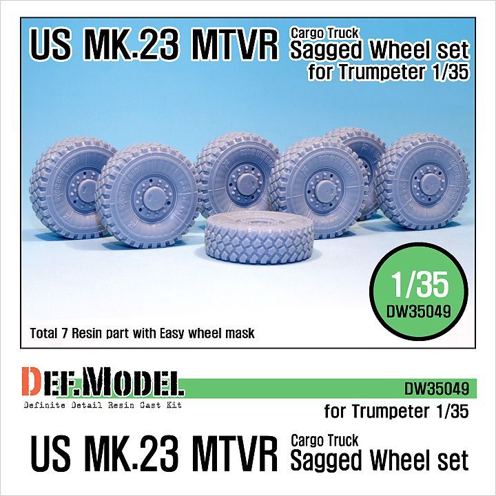 1:35 US MK.23 MTVR Sagged Wheel set (for Trumpeter 1:35 )
