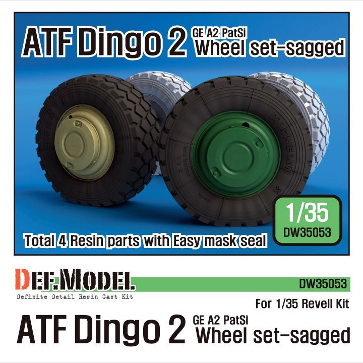 1:35 Dingo 2 ATF Sagged Wheel set (for Revell 1:35 )