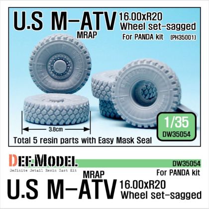 1:35 US Army M-ATV 'Big' Sagged Wheel set (for Panda 1:35 )