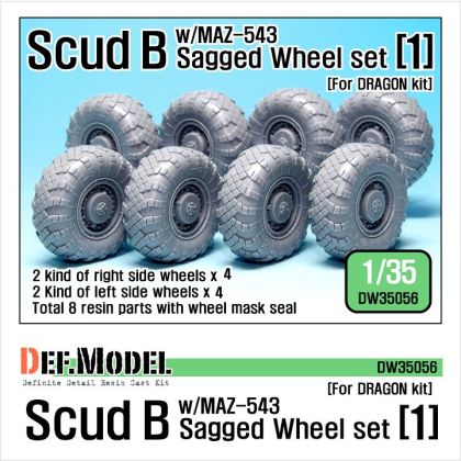 1:35 Scud B w/MAZ-543 Sagged Wheel set 1 (for Dragon 1:35 )