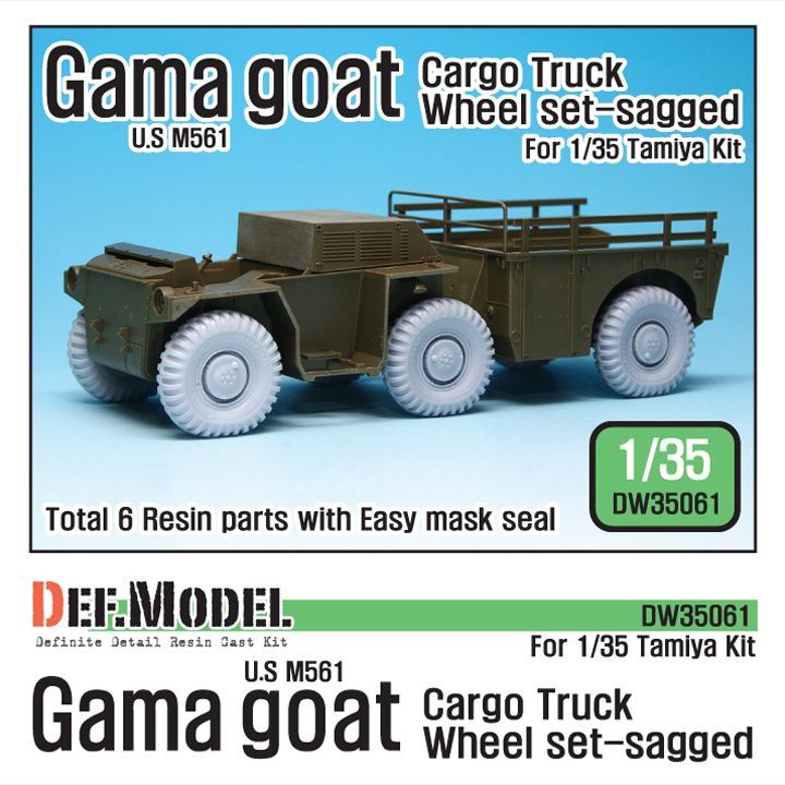 1:35 US M561 'Gama Goat' Sagged Wheel set (for Tamiya 1:35 )