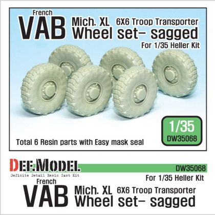 1:35 French VAB Sagged Wheel set 1-Mich. XL (for Heller 1:35  6 wheel included)