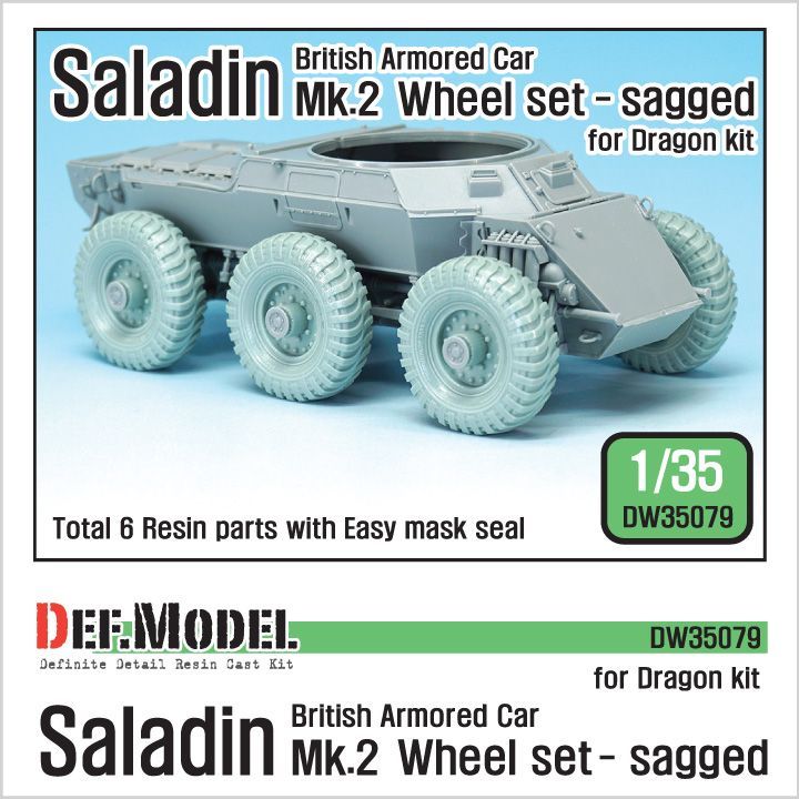 1:35 British Saladin MK.II Sagged Wheel set (for Dragon 1:35 )