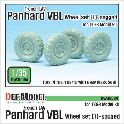 1:35 French Panhard VBL LAV Sagged Wheel set-1(for Tiger model 1:35 )
