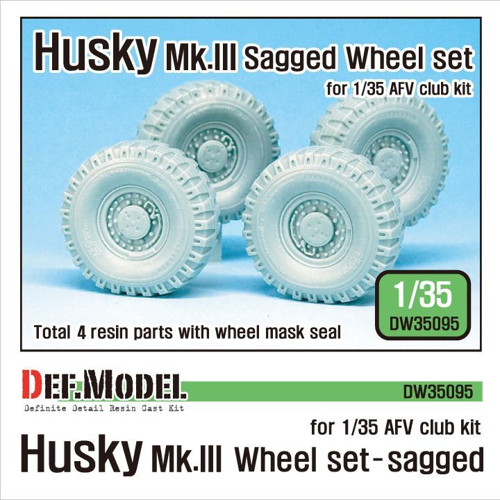 1:35 US Husky Mk.III Sagged wheel set (for AFV Club 1:35 )