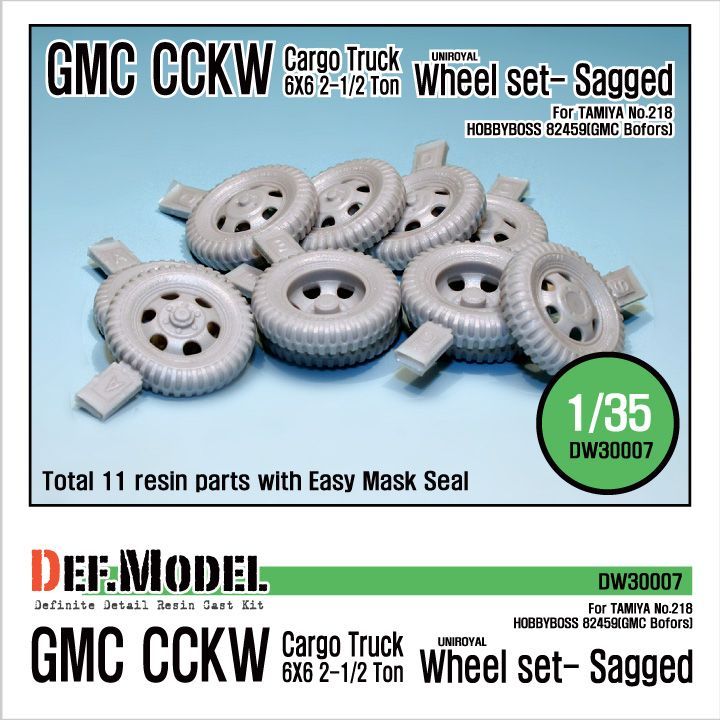 1:35 WW2 US CCKW Truck Wheel set (for Tamiya, Hobbyboss 1:35 )