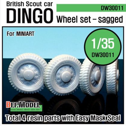 1:35 WW2 U.K. Dingo Wheel set (for Miniart 1:35 )