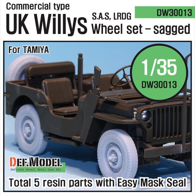 1:35 WW2 U.K. Commando/SAS Jeep Wheel set (for Tamiya 1:35 )