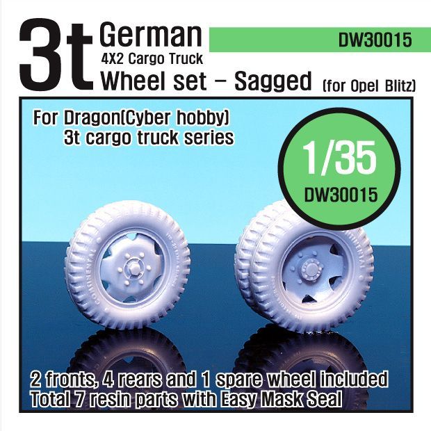 1:35 WW2 German 3t Cargo truck Wheel set (for Dragon 1:35 )