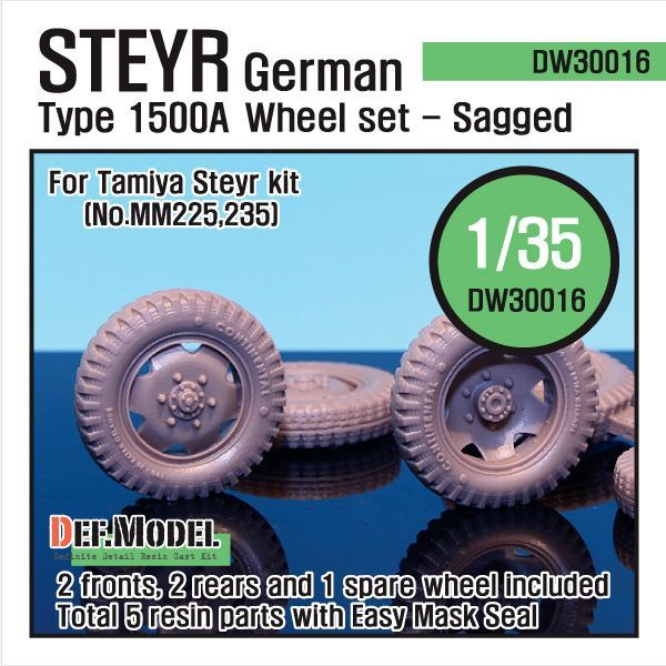 1:35 WW2 German Steyr 1500A Wheel set (for Tamiya 1:35 )