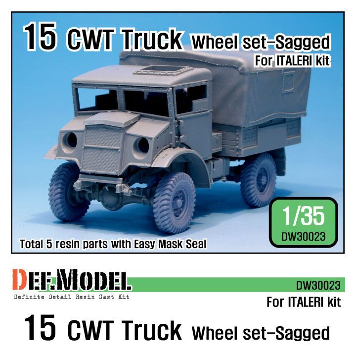 1:35 WW2 15 CWT Truck wheel set (for Italeri 1:35 )