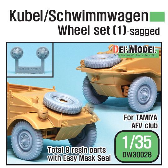 1:35 WW2 German VW Wheel set (for Tamiya 1:35 )