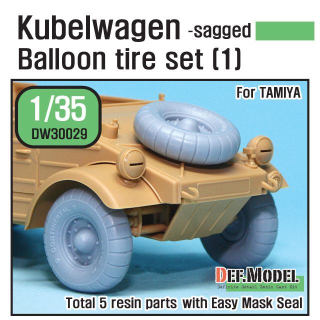 1:35 WW2 German VW Desert type Wheel set 1 (for Tamiya 1:35 )