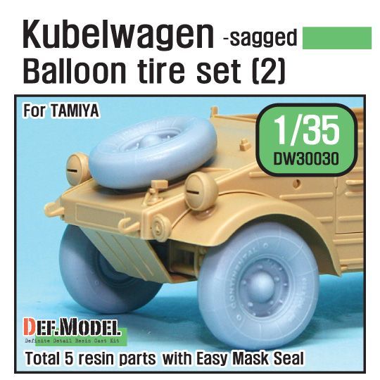 1:35 WW2 German VW Desert type Wheel set 2 (for Tamiya 1:35 )