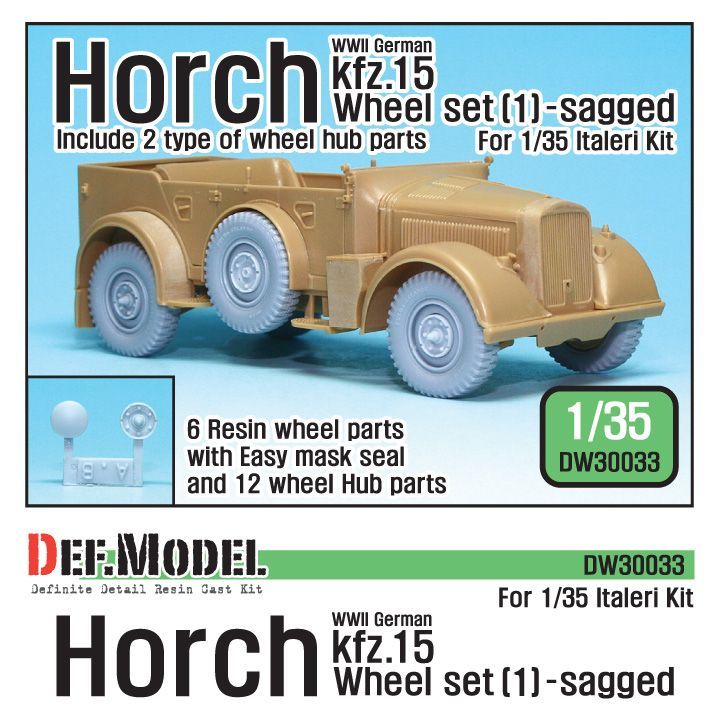 1:35 WW2 German Horch kfz.15 Wheel set 1 ( for Italeri 1:35 )