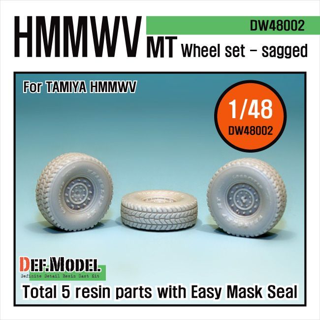 1:48 HMMWV MT Sagged Wheel set (for Tamiya 1:48 )