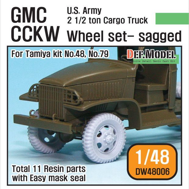 1:48 US Army GMC CCKW Wheel set (for Tamiya 1:48 )
