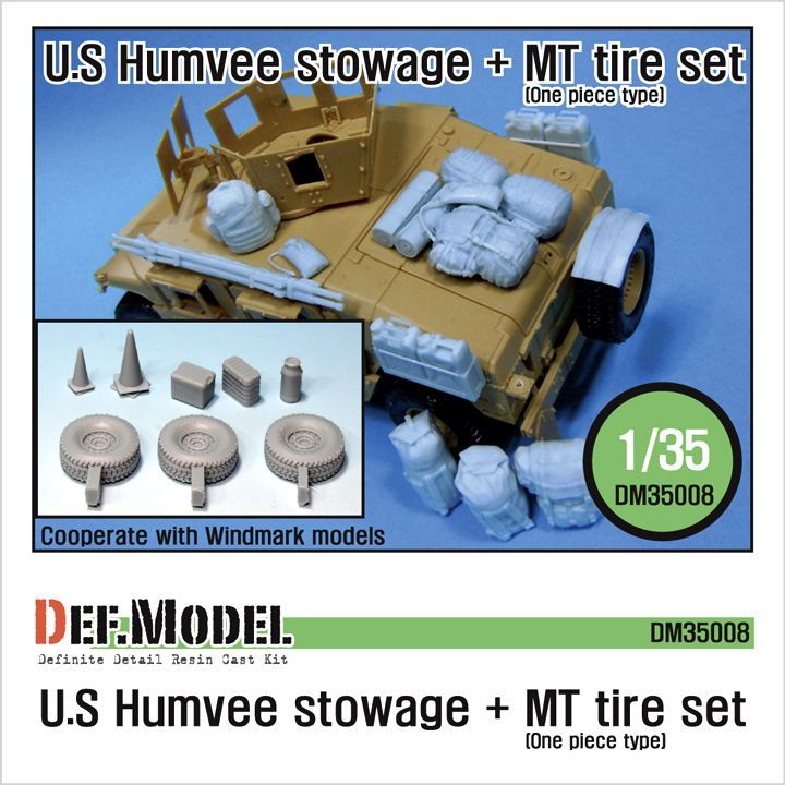 1:35 M1151 HMMWV Stowage & MT Tire set (for Academy 1:35 )