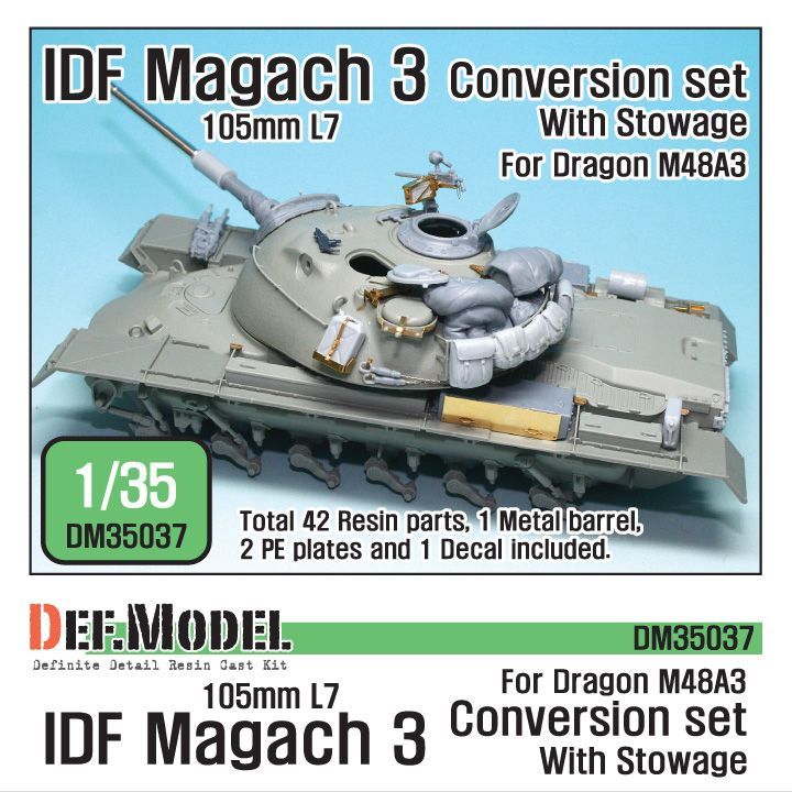 1:35 IDF Magach 3 105mm conversion set (for Dragon 1:35  M48A3)