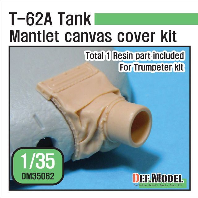 1:35 T-62A mantlet canvas cover set (for Trumpeter kit 1:35 )