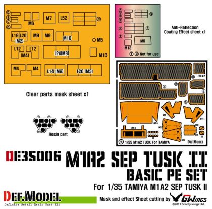 1:35 M1A2 Tusk Basic PE set with Mask seal (for Tamiya 1:35 )