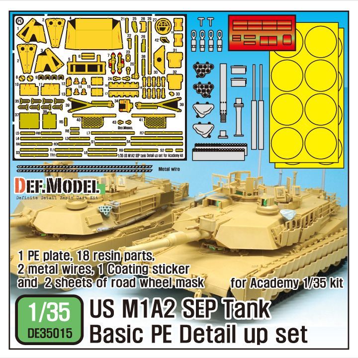 1:35 US M1A2 SEP PE Basic Detail up set (for Academy 1:35 )