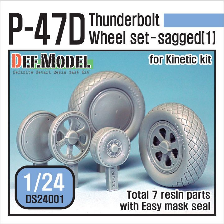 1:24 P-47D Thunder Bolt Wheel set 1 (for Kinetic 1/24)
