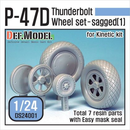 1:24 P-47D Thunder Bolt Wheel set 1 (for Kinetic 1/24)