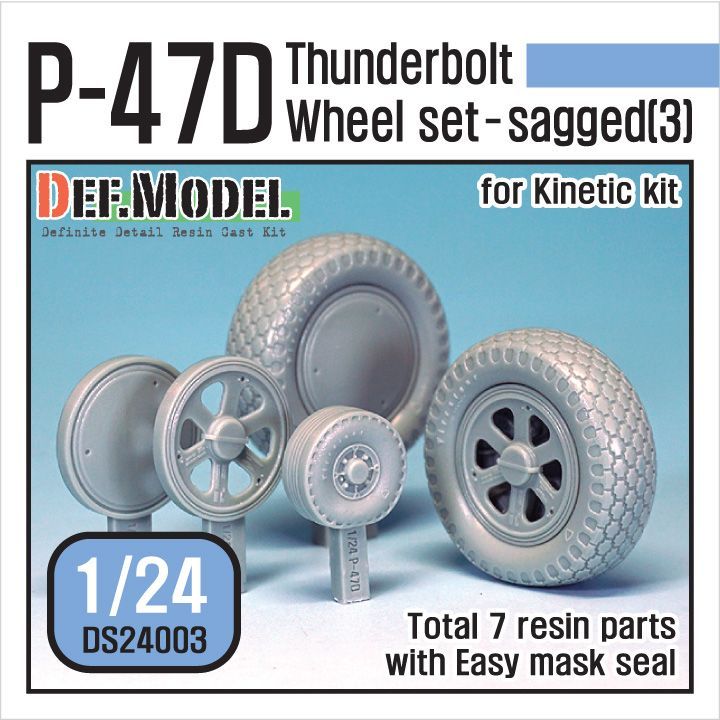 1:24 P-47D Thunder Bolt Wheel set 3 (for Kinetic 1/24)