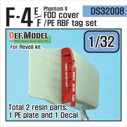 1:32 F-4E Phantom II FOD cover + PE RBF tag set (for Revell 1:32 )