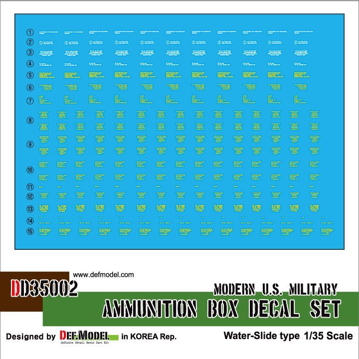1:35 Modern US Ammunition Box decal set (1:35 )