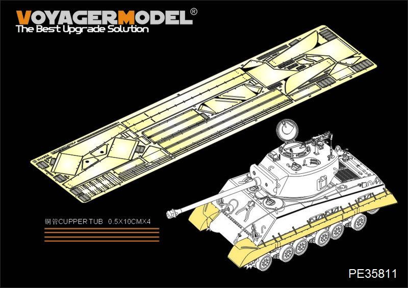 1:35 WWII US M4A3E8 Sherman Fenders/Track Cover (For TAMIYA 35346)