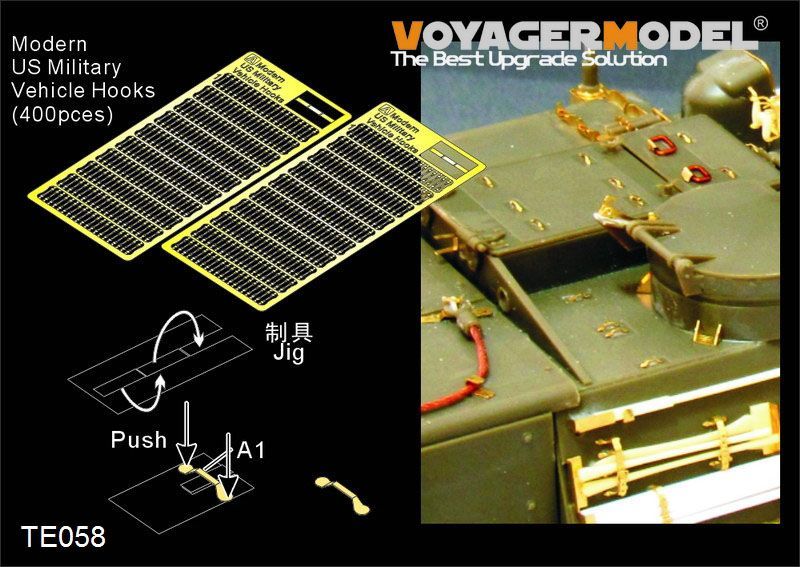 1:35 Modern US Military Vehicle Hooks(400pces) (GP)
