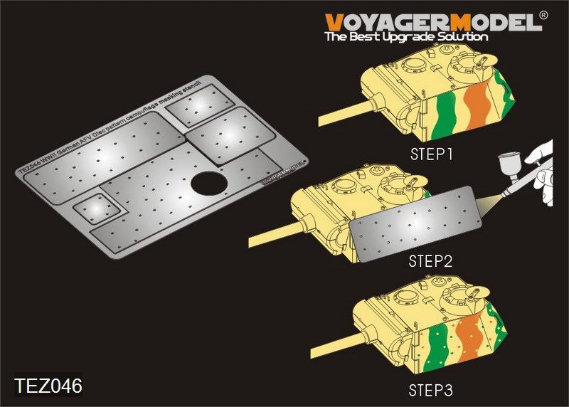 1:35 WWII German AFV Disc pattern camouflage masking stencil 2